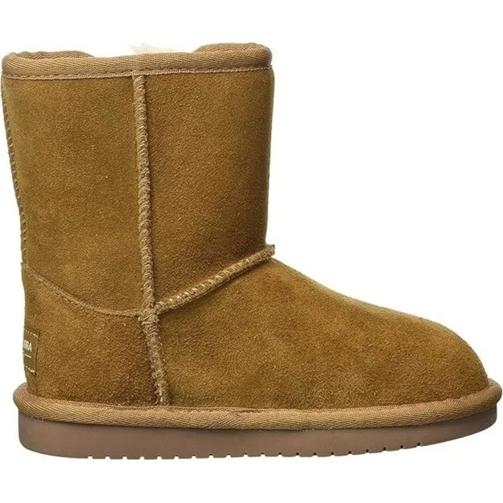 Koolaburra by UGG Victoria Toddler Girls Chestnut Suede Bow Boots Size 5